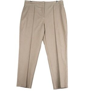 Worthington Womens 14 Skinny Pants Light Academia Pinstripe Stretch Ankle Length